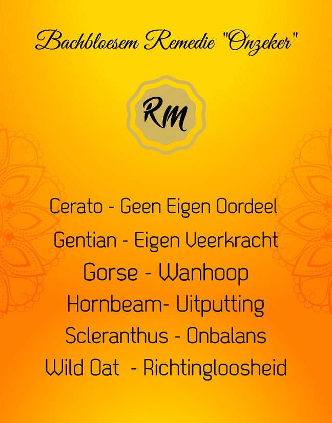 Bachbloesem Remedie Onzekerheid